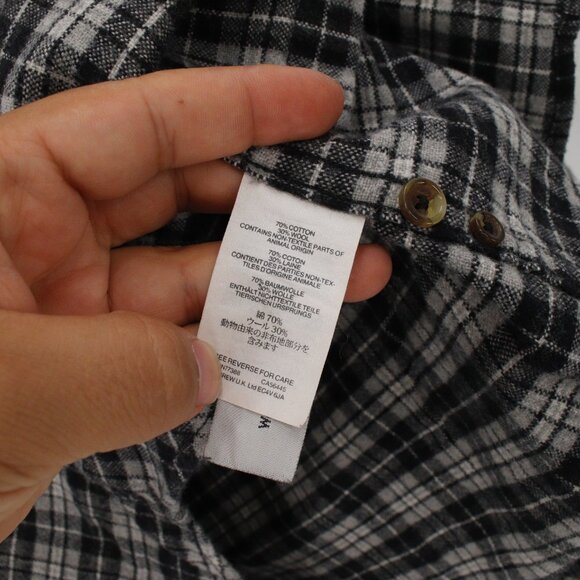 J crew shirt men's large elbow patch plaid long sleeve button down cotton wool - Picture 4 of 10